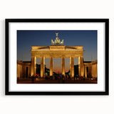 Extra large framed wall art depicting a colorful, abstract Berlin cityscape with textured brush strokes.