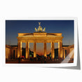 Extra large rolled print of Berlin scenery with floral accents in muted tones, ideal for art wall dining room.