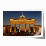 Extra large rolled print of Berlin scenery with floral accents in muted tones, ideal for art wall dining room.