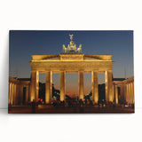 Large black and white stretched canvas of Berlin scenery, suitable as kitchen wall art.
