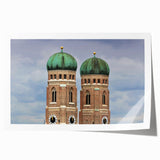 Rolled print of Munich scenery with vibrant floral elements, ideal for art wall dining room.