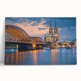 Black and white large art print of a European cityscape on stretched canvas, ideal for kitchen wall art.