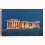 Black and white stretched canvas of Athens scenery, ideal for kitchen wall art or bedroom ambiance.