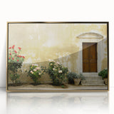 Acrylic print of a Crete, Greece landscape in gold frame, ideal for modern art wall decor.