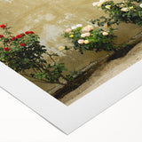 Art deco poster of Crete, Greece scenery in muted blue and white tones on rolled canvas, suitable for dining room decor.