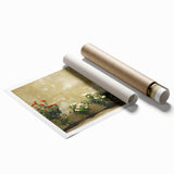 Extra large wall art depicting a serene Crete landscape with vibrant blues and whites, ideal for classy bathroom decor.