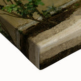 Black and white landscape art painting of Crete on stretched canvas, suitable for bedroom wall decor.