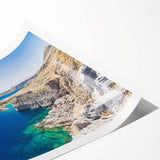 Extra large wall art featuring line art flowers in pastel shades on a rolled print, ideal for large living room wall decor.