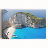 Black and white image of a scenic Greek village on stretched canvas, ideal for kitchen wall art or bedroom ambiance.