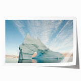 Rolled print of a serene Greenland landscape with lush greenery, ideal for dining room wall art.