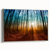 Framed canvas of a vintage-style landscape art painting depicting a colorful Hungarian scenery, ideal for living room decor.