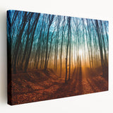 Large art print of a European scenery on stretched canvas, featuring muted earth tones, ideal for kitchen wall decor.