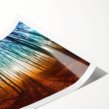 Extra large wall art featuring line art flowers in a minimalist style, printed on rolled canvas.