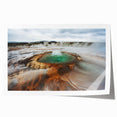 Rolled print of Icelandic scenery with muted earth tones, ideal for art wall dining room.