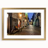 Extra large framed wall art of abstract Irish scenery in muted green and blue tones, ideal for living room decor.