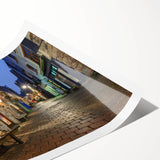 Extra large wall art featuring line art flowers in subtle hues on rolled print, suitable for large living room decor.