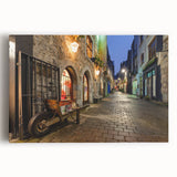 Black and white photograph of an Irish landscape on stretched canvas, ideal for kitchen wall art.