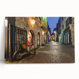 Black and white photograph of a serene Irish landscape on large stretched canvas, suitable for kitchen wall art.