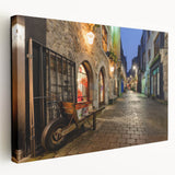 Panoramic landscape of Irish countryside on large stretched canvas, featuring vivid green tones, ideal for kitchen wall art.