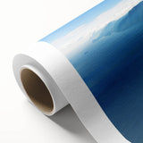 Art deco poster of the Amalfi Coast with pastel colors on rolled canvas, ideal for nursery wall art.