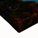 Black and white landscape painting of Capri on stretched canvas, ideal for bedroom wall art.