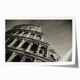 Rolled print of the Colosseum in muted earth tones, ideal for art wall dining room or classy bathroom wall art.