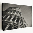 Side view of a large canvas featuring the Colosseum in Rome with muted earth tones, ideal for kitchen wall art.
