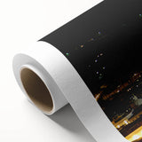 Art Deco poster of Florence skyline in pastel colors on rolled canvas, ideal for nursery wall art.