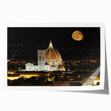 Extra large rolled print of Florence scenery with muted earth tones, ideal for art wall dining room.