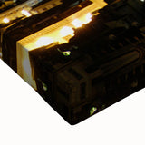 Black and white landscape art painting of Florence on stretched canvas, ideal for bedroom wall art.