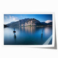 Extra large rolled print of Lake Como with vibrant green and blue tones, ideal for art wall dining room.