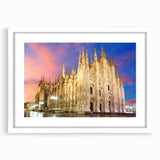 Textured abstract art print of Milan scenery in muted earth tones on a framed canvas, ideal for bedroom art.