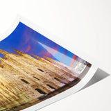 Extra large wall art featuring line art flowers in monochrome, printed on rolled canvas.