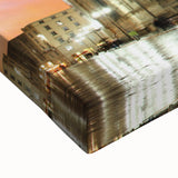 Large art of a black and white Milan landscape on stretched canvas, suitable for bedroom wall decor.