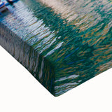 Black and white stretched canvas of Naples landscape, ideal for bedroom wall art.