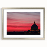 Extra large framed wall art depicting an abstract Rome scenery in textured silver, ideal for living room decor.