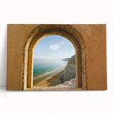 Black and white large art of Sicilian scenery on stretched canvas, ideal for kitchen wall art.