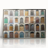 Framed acrylic print of a Tuscan landscape in muted earth tones, ideal for modern art wall decor.