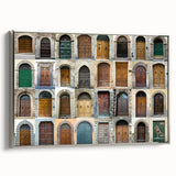 Framed canvas depicting a Tuscan landscape in vibrant colors, ideal for adding a vintage touch to any room.