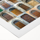 Art deco poster of Tuscany landscape in muted earth tones on rolled canvas, suitable for dining room decor.