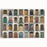 Black and white stretched canvas of Tuscan landscape, suitable as large kitchen wall art.