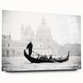 Acrylic print of Venice scenery with muted blue and peach tones, ideal for dining room art.