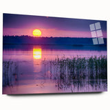 Large abstract wall art of a European scenery in Latvia on acrylic glass, ideal for bedroom or dining room decor.