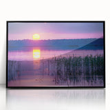 Large abstract wall art depicting a European scenery in Latvia, using muted tones on a framed acrylic.