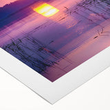 Art deco poster of a European cityscape in muted tones on rolled canvas, suited for dining room decor.