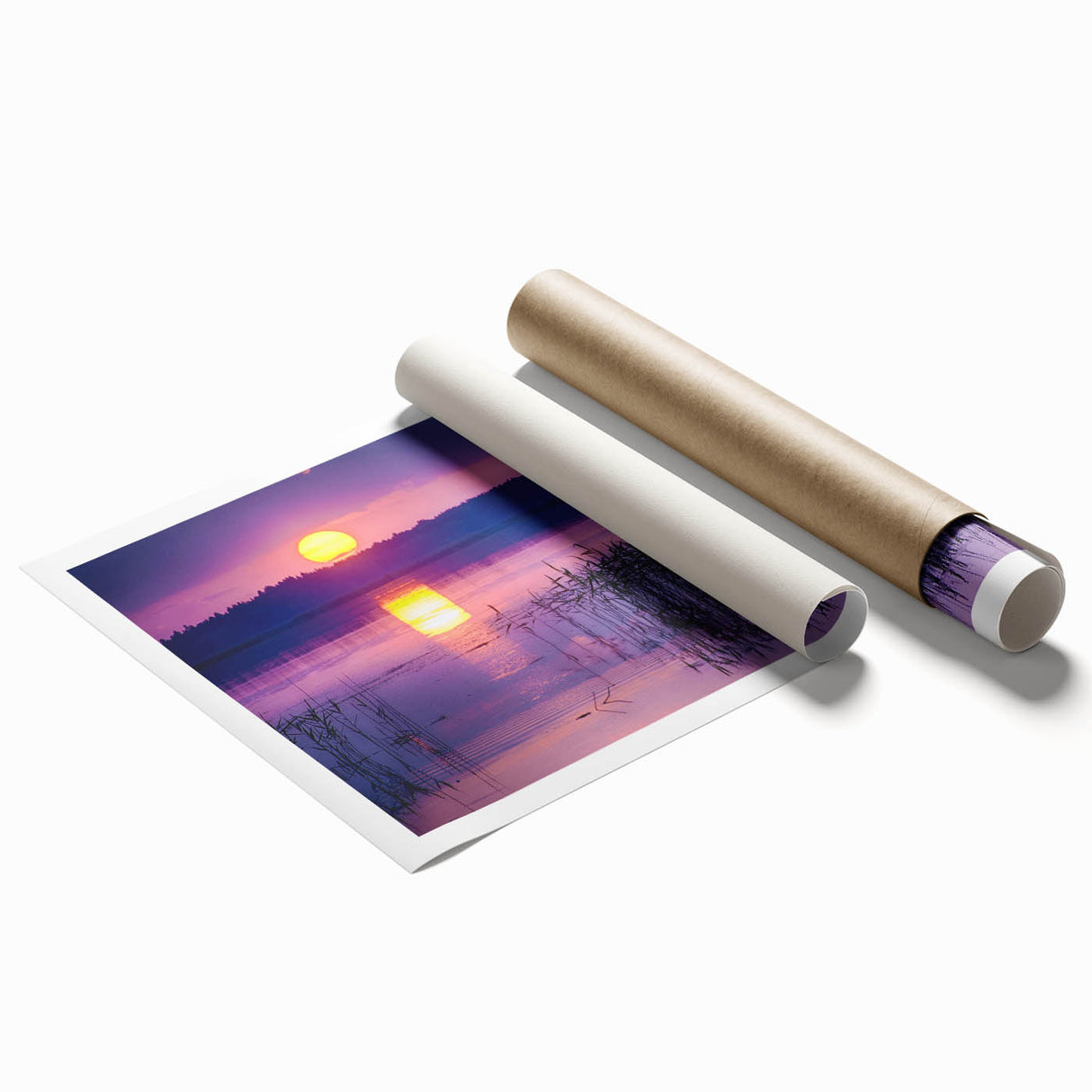 Extra large rolled print of a floral art scene in Latvia, featuring muted earth tones, ideal for classy bathroom wall art.