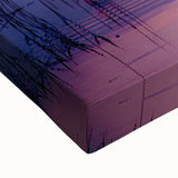 Large art depicting a black and white landscape of Latvia on stretched canvas, suitable for bedroom wall decor.