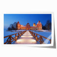 Rolled print of a serene Lithuanian landscape with soft pastel colors, ideal for art wall dining room decor.