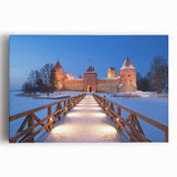 Black and white photograph of a European cityscape on stretched canvas, ideal for kitchen wall art or bedroom ambiance.