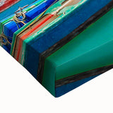 Black and white landscape art painting of Malta on stretched canvas, ideal for bedroom wall decor.